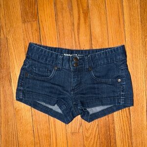 Y2K Low Rise Dark Wash Shorts